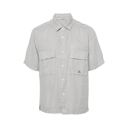 Logo-Print Linen Shirt