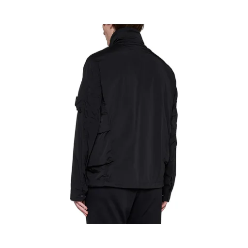 Lens-Detail Funnel Neck Jacket