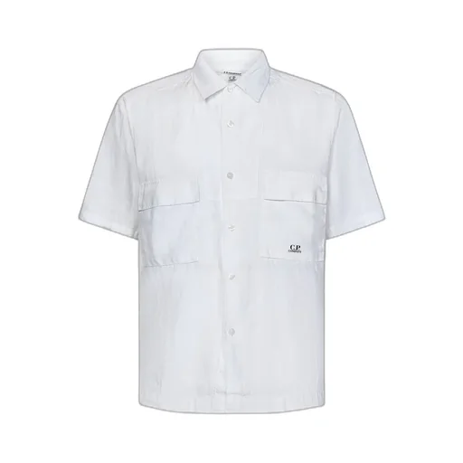 Logo-Print Linen Shirt