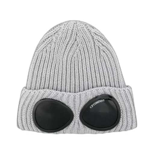 Goggle Detailed Turn-Up Hem Beanie