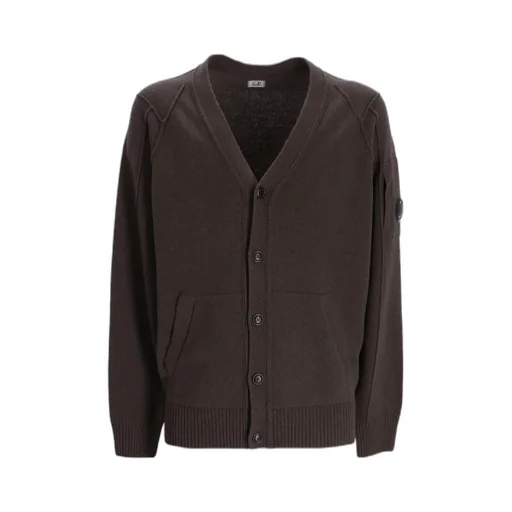 V-Neck Logo-Patch Cardigan