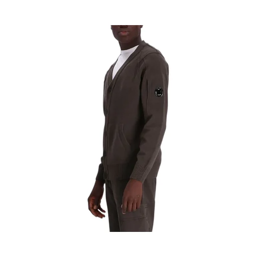 V-Neck Logo-Patch Cardigan