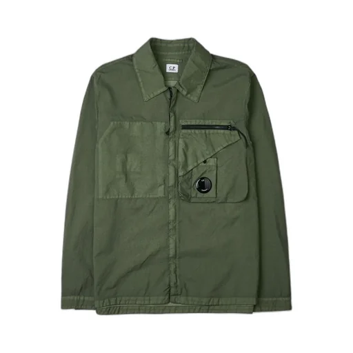 Logo-Patch Shirt Jacket