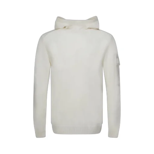 Logo-Patch Hooded Knitted Jumper
