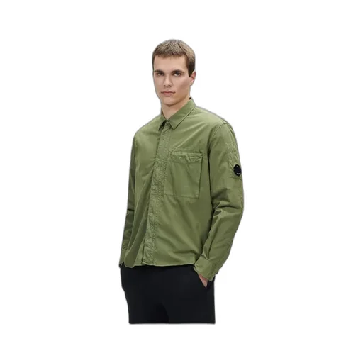 Lens-Detailed Buttoned Shirt