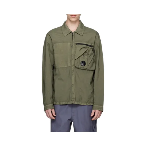 Logo-Patch Shirt Jacket