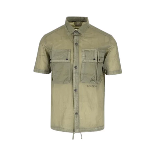 Light Microweave Laminated Multi-Pockets Shirt
