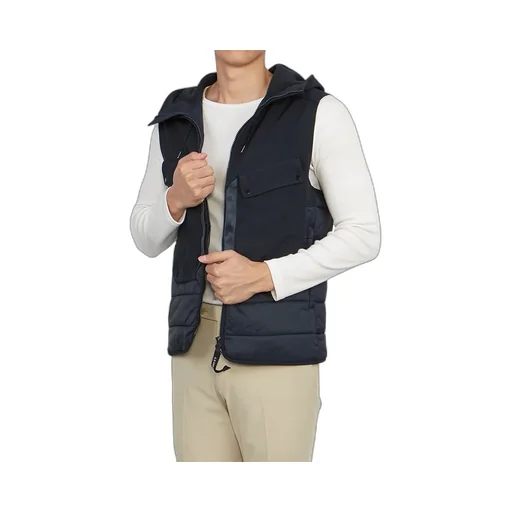 Panelled Hooded Gilet