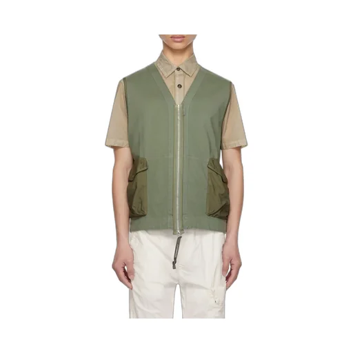 Cargo-Pocket V-Neck Vest
