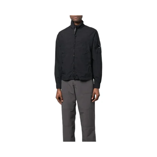 Logo-Patch Funnel Neck Jacket