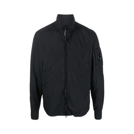 Logo-Patch Funnel Neck Jacket