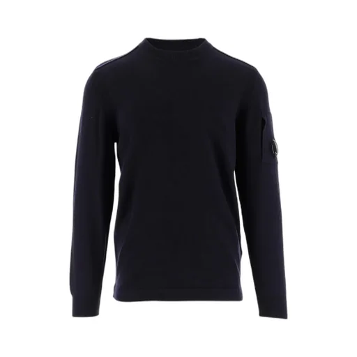 Lens-Detail Knitted Sweater
