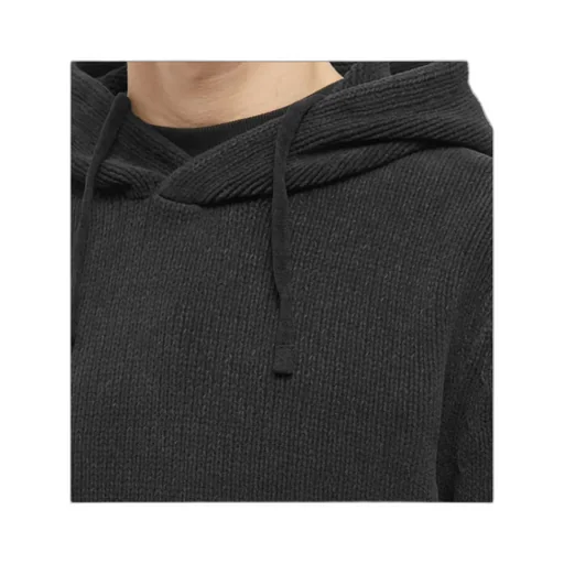 Lens-Detail Knitted Hoodie