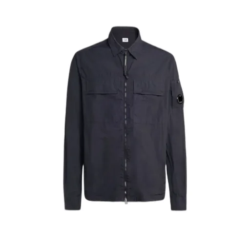 Lens-Detail Zip-Up Jacket