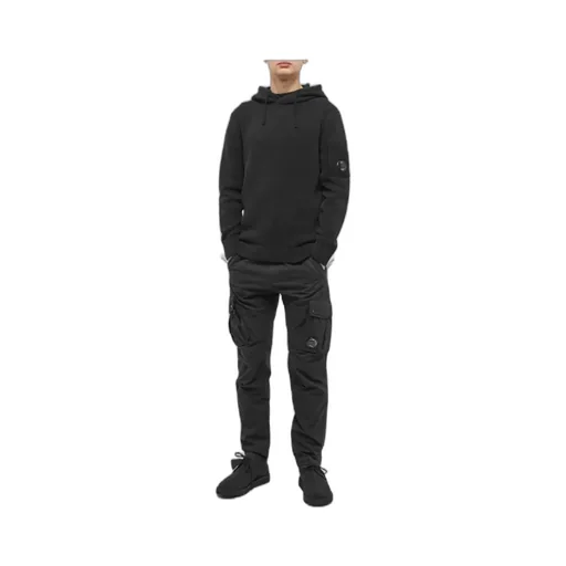 Lens-Detail Knitted Hoodie