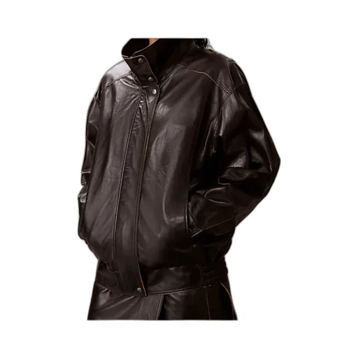 Paneled Leather Jacket