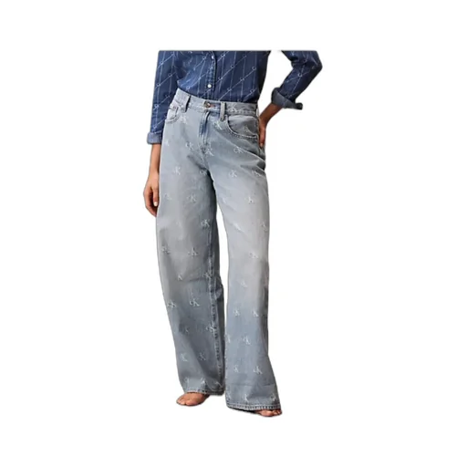 Wide Leg Logo Jeans