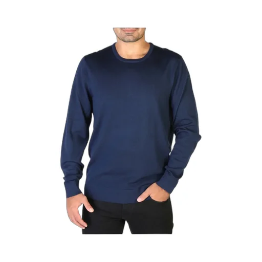 Logo Round Neck Woolen Sweater