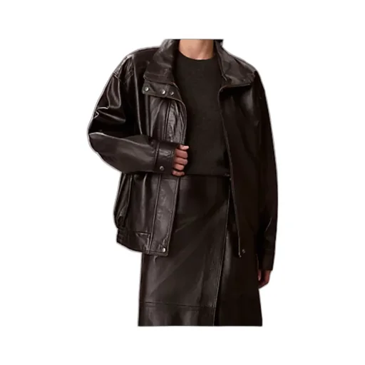 Paneled Leather Jacket