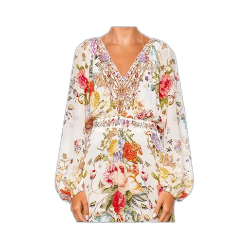 Shoulder-Inserted Pleated Dress
