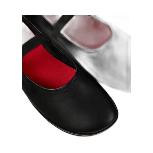 Right Nina Leather Ballerina Shoes