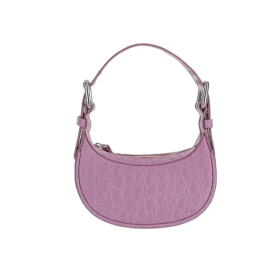 Embosed Zipped Mini Shoulder Bag