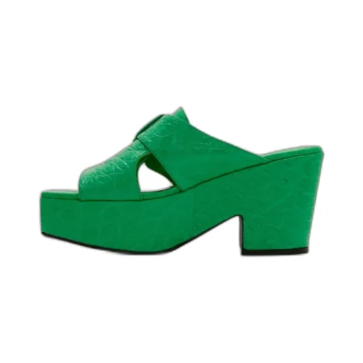 Textured Embossed High-Heeled Sandals