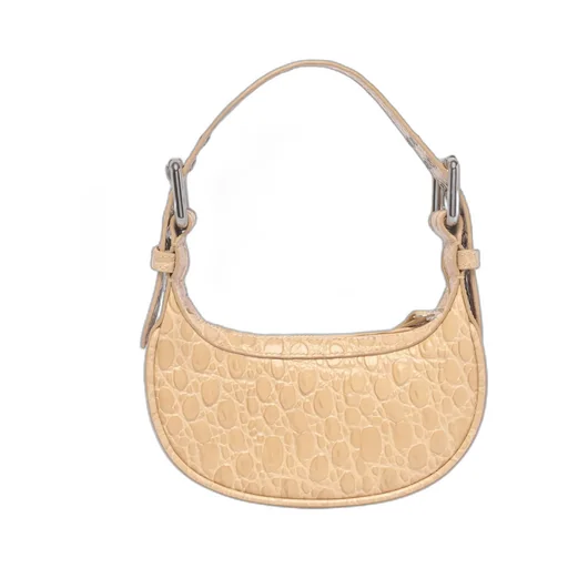 Crocodile-Embossed Shoulder Bag