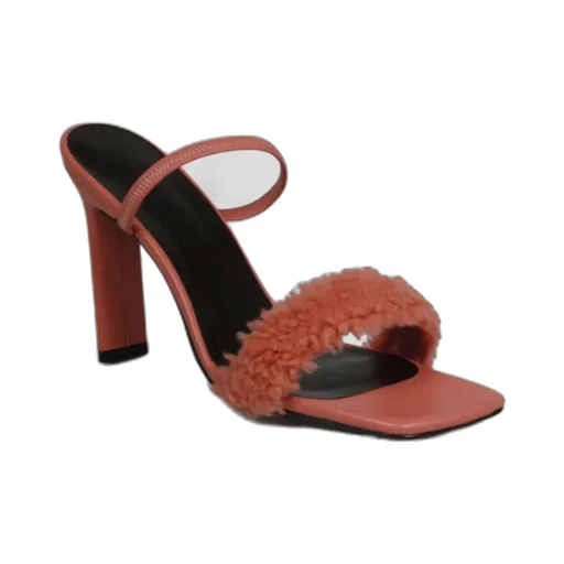 Ada Shearling-Strap Mules