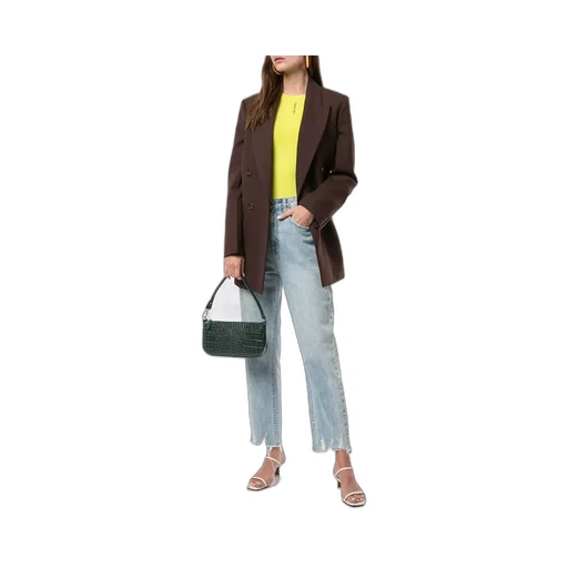 Crocodile-Effect Shoulder Bag