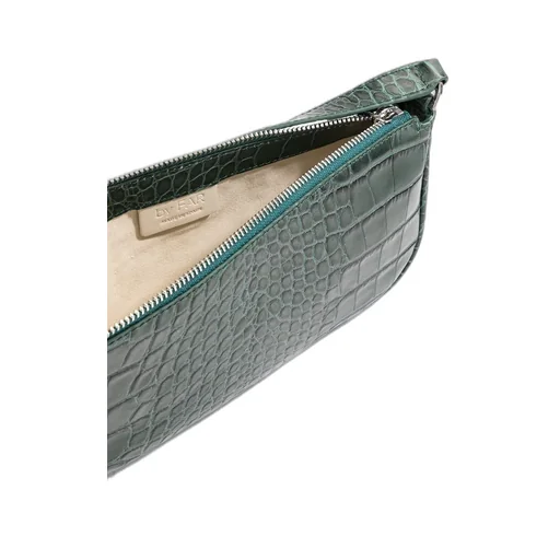 Crocodile-Effect Shoulder Bag