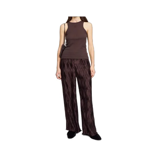 Pleated Wide-Leg Casual Pants