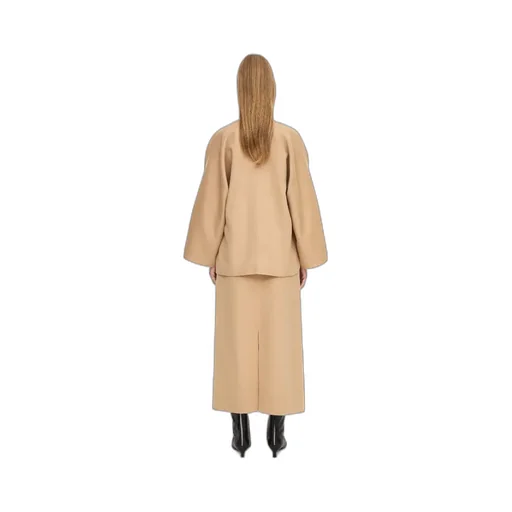 Wide-Sleeved Wool Blouse