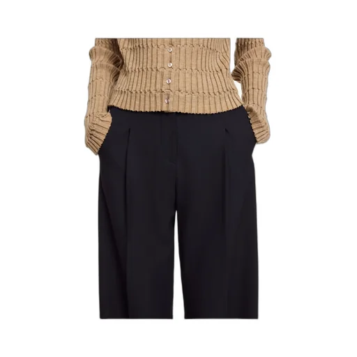 High-Waisted Wide-Leg Casual Pants