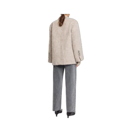 Textured Button-Fastening Jacket