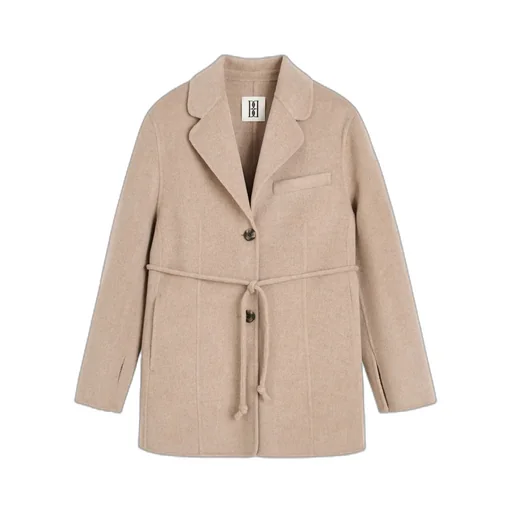 Tie-Waist Single-Breasted Blazer