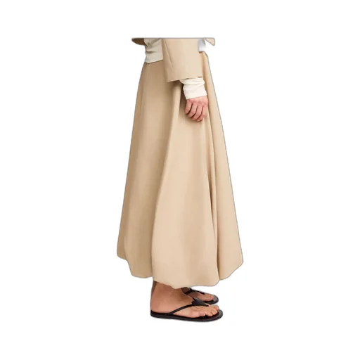 Aubrey Balloon-Hem Maxi Skirt
