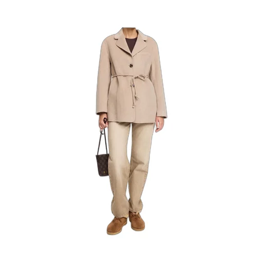 Tie-Waist Single-Breasted Blazer