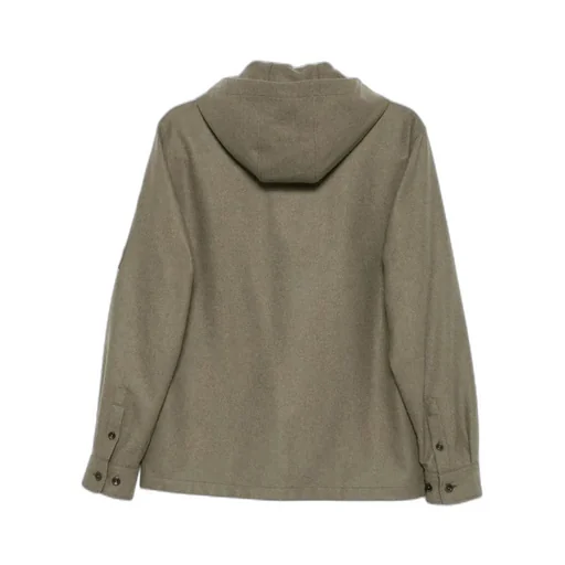 Hooded Buttoned Jacket