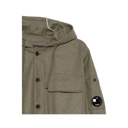 Hooded Buttoned Jacket
