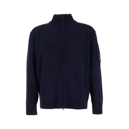 High Neck Logo Plaque Jacket