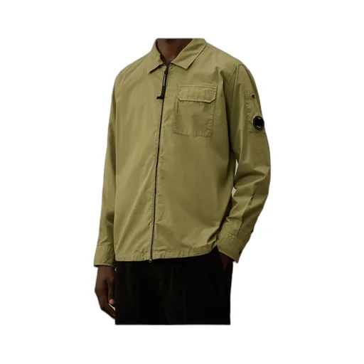 Patch-Pocket Zip Shirt Jacket