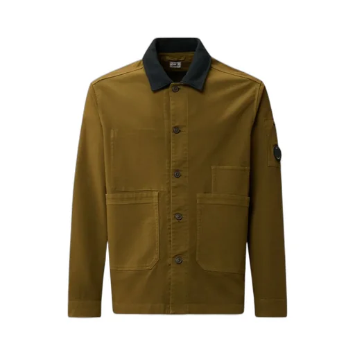 Double Satin Lens Utility Button Overshirt