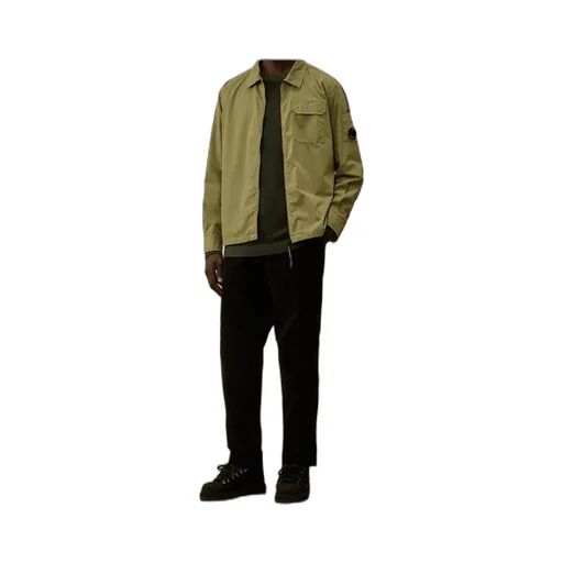 Patch-Pocket Zip Shirt Jacket