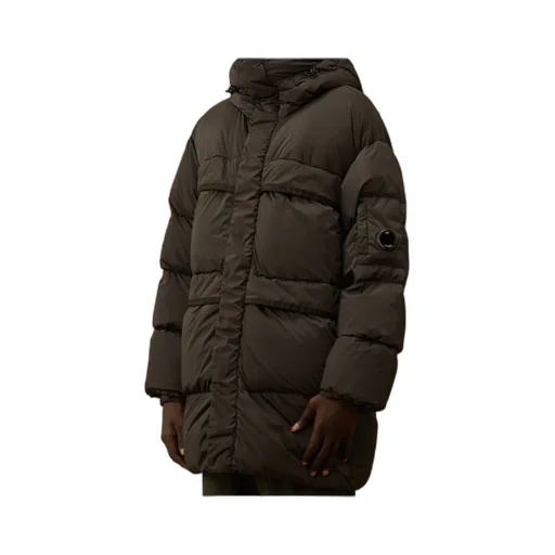 Long Hooded Down Jacket