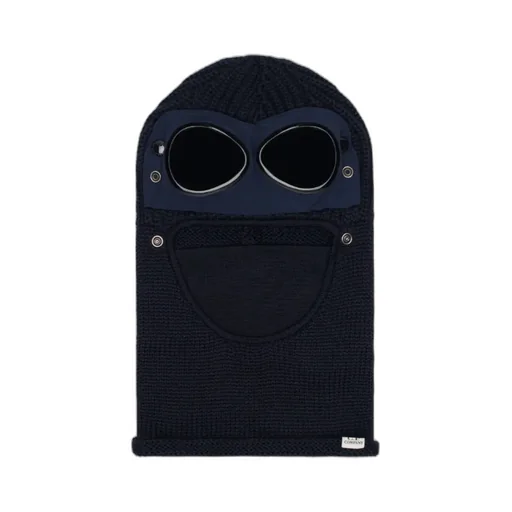 Goggle-Detail Ribbed Knit Balaclava
