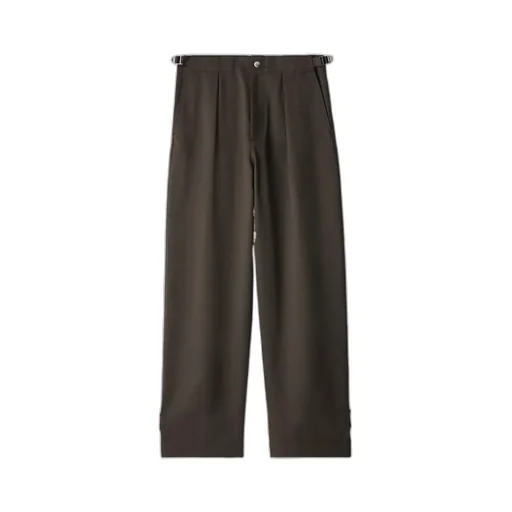 Straight-Leg Pleat-Detailed Trousers