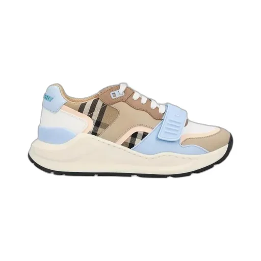 Checked Lace-Up Sneakers