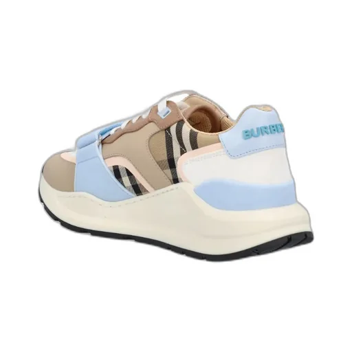 Checked Lace-Up Sneakers