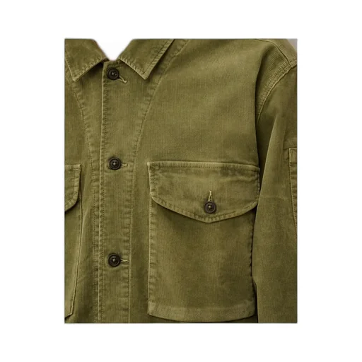 Lens Stretch Velvet Overshirt